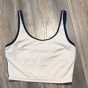 Lululemon Athletica White and dark blue Sports Bra